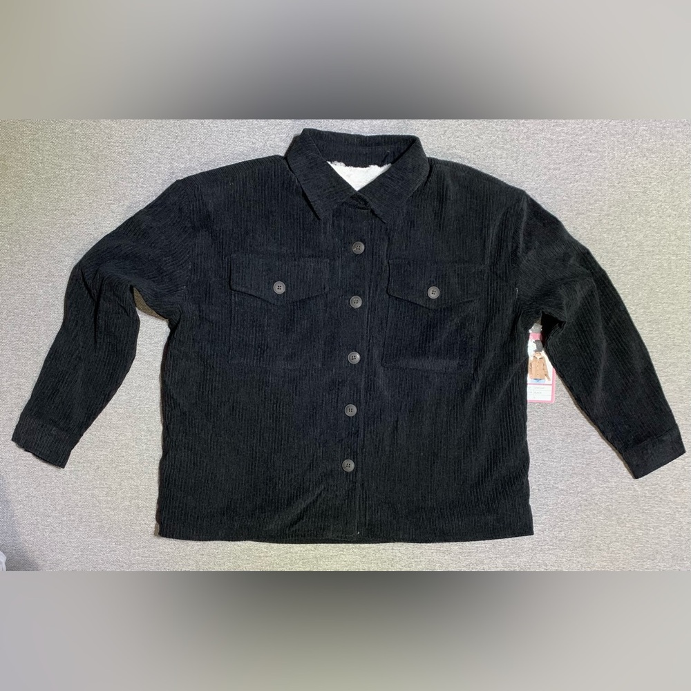 Ci Sono Black Corduroy Jacket Button-Up Size S